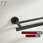 JQK Double Bath Towel Bar, Oil Rubbed Bronze 33 Inch 304 Stainless Steel Thicken 0.8mm Towel Rack for Bathroom, Towel Holder Wall Mount, Useable Length 30 Inch, TB100L30-ORB - Image 6