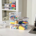 Citylife 30Packs 1.3Qt Small Storage Bins with Lids,Stackable Clear - Image 5