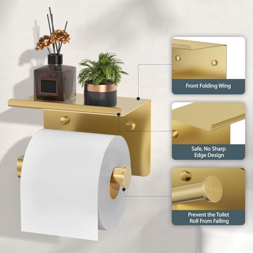 FORIOUS Bathroom Accessories, 5-Piece Bathroom Hardware Set - 24" Towel Bar - Image 2