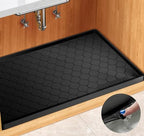 Winisok Waterproof Under Sink Mat 37" x 22", Silicone Mat, Black by Winisok