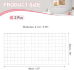 PATIKIL 37"x18" Wire Grid Panel, 2 Pack Board Photo Pictures Memo Display Grid Panels Hanging Organizer Wall Decorative Panel for Home Office Wedding, White - Image 3