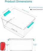 Vtopmart 2 Pack 12 Qt Clear Craft Storage Bins with Lids and Latches - Image 2