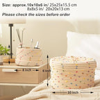 2pcs Small Basket, Cute Basket with Lid & Decorative Bin for Storage - Image 3