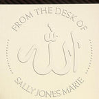 Custom Made Desk Bold Allah Return Library Embosser - Personalized Islamic School Teachers' Custom Return Book Embossing Stamp - Premium Custom Made Library Embossing Stamp for Books - Image 6