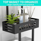 Bethom 3 Tier Over The Door Towel Rack, Hanging Towel Rack, Matte Black - Image 2