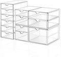 DOMNIU Acrylic Makeup Drawer Storage Organizer with 13 Drawers, 3 Set by DOMNIU