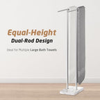 KES Standing Towel Rack, 37" H, 18/8 Stainless Steel & Marble Base Polished - Image 3