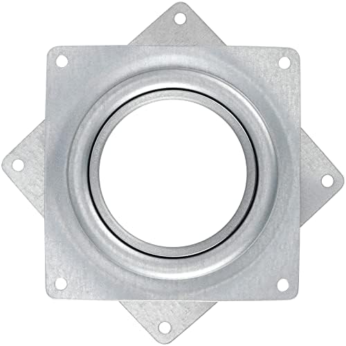 25 Pack 4 Inch Lazy Susan Hardware Kit, Zinc-Plated Swivel Plate, Square Rotating Bearing Turntable for Serving Trays, Kitchen Storage Racks, Craft Project - Image 4