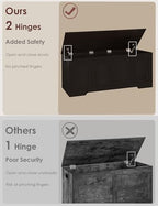 DINZI LVJ Storage Chest, Wooden Toy Box, Espresso 47.2" L - Image 4