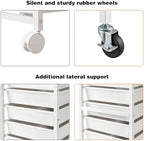 Rolling Storage Cart 8 Drawers Utility Organizer with Wheels - Image 3