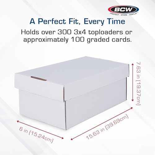 BCW Graded Shoe Storage Boxes, Holds 300+ Toploaders or 100 Slabs, 10 Pack - Image 3