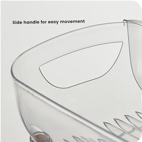 Dish Rack, Dish Drying Rack for Kitchen Counter, Dish Drainer with Drainboard Set and Utensil Holder, Sink Drying Dish Strainer Rack (Clear) - Image 5