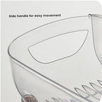 Dish Rack, Dish Drying Rack for Kitchen Counter, Dish Drainer with Drainboard Set and Utensil Holder, Sink Drying Dish Strainer Rack (Clear) - Image 5