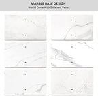 40 Inch Standing Towel Rack Double-T Shape Tall Bath Towel Sheet Holder with Marble Design Base for Bathroom Floor Next to Tub or Shower 2 Tier Towel Holder Stand Stainless Steel Brushed Nickel - Image 5