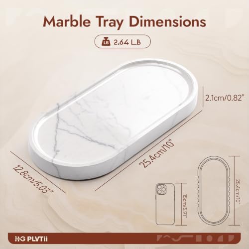 Marble Vanity Tray, 10" X 5" Bathroom Tray Countertop - Image 3