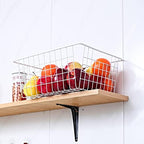 14" Upright Freezer Storage Baskets, White Wire Storage Bins Large Bakset for Freezer, Pantry, Bathroom Organizing, Set of 4 - Image 5