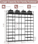 Kottwca 4 Row 10 Tier Large Shoe Rack Organizer for Closet Entryway, 72-80 Pair Shoe Boot Storage Rack, Metal Shoe Shelf Big Vertical Stackable Shoe Stand for Bedroom Corner - Image 3