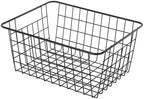 JUNCHU CHERRY【Extra Large】Wire Kitchen Storage Baskets 2 Packs,Perfect Pantry Organization Accessories Basket,Laundry Basket,Suitable for Countertop, Kitchen, Bedroom, Bathroom,Black - Image 6