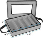 Flatware Storage Case 5 Compartments Silverware Container Box, Gray - Image 4