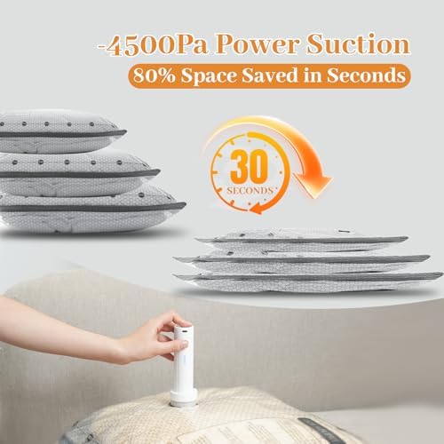 15 Pack Travel Vacuum Seal Bags for Clothing with Cordless Electric Pump, Space Saver Vacuum Storage Bag for Clothes, Carry-on Compression Packing Bag for Luggage Suitcase, Cruise Vacation Essentials - Image 2