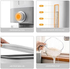Proarea Rice Dispenser 25 Lbs, Airtight Grain Rice Storage Container with Measuring Cup, One-Touch Dry Food Dispenser for Kitchen Pantry, Clear Scale Window, Graphite Gray - Image 7