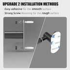 Towel Bar, Adhesive or Drill Wall Mount, Matte Black, 2 Pack - Image 4