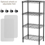 Golpart 4Tier Adjustable Storage Shelves Metal Wire Shelving Standing Shelf - Image 4