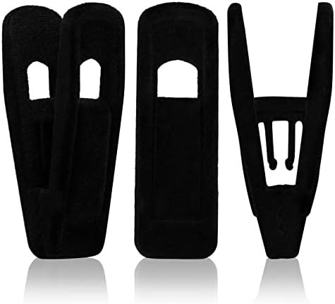 Tinfol 80pc Velvet Hanger Clips, Black Pants Velvet Clips, Large Opening Clothes Pin Hanger Clip, Strong Finger Flocked Clip Perfect for Slim-line Clothes Velvet Hangers by Tinfol