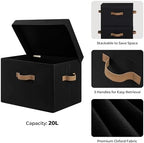 StorageWorks Fabric Storage Bins with Lids, Closet Storage Bins - Image 3
