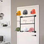9Pcs Hat Hooks Wire Grid Wall Hat Holder, 3 Tier Hat Display Multiple Hooks for Gridwall for Retail Cloth Wardrobe Capacity 22.05 lbs - Image 4