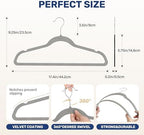 YSSOA 70 Packs Velvet Hangers, Non Slip Space Saving Suit Hangers, Heavy Duty Clothes Hangers with 360° Rotatable Hook for Coats, Pants, Grey - Image 2