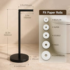 Matte Black Freestanding Toilet Paper Holder Stand, 3.3 lbs Base - Image 6