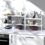 Expandable Kitchen Cabinet Shelf Organizer Rack, 16.5"-27" L x 10.2"W - Image 3