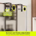 Orimade Over The Door Shower Caddy Adjustable 5 Tier Dark Grey,Bathroom Hanging Organizer Shelf Rustproof with 4 Hooks,Shower Basket with Soap Holder and Suction Cup - Image 4