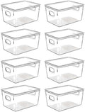 Clear Plastic Storage Bins with Lids, Perfect for Kitchen Organization or Pantry Organization and Storage, Stackable Fridge Organizer Bins, Storage Containers for Organizing, Cabinet Organizers by CONTROLKITCHEN