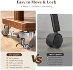 Taitiy Small Clothes Rack Solid Wood Coat Rack Freestanding with Wheels - Image 5