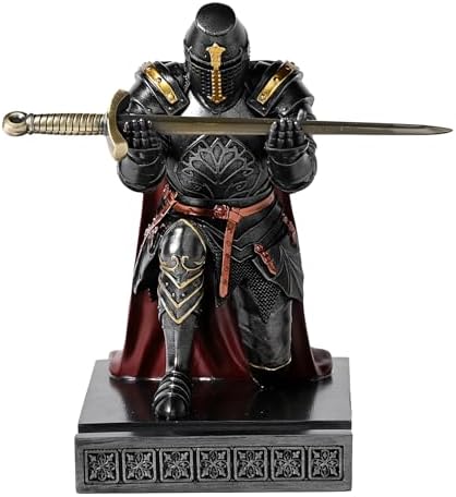 Medieval Templar Vanguard Officer Knight Pen Holder Desk Organizers Iron - Image 3
