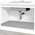 BEESVO Under Sink Mat for Kitchen Waterproof, 34" x 19" Silicone Under Sink Liner Kitchen & Bathroom Cabinet Protector Mats, Heavy Duty Flexible Under Sink Drip Tray with Lip, Cool Grey by BeesVo