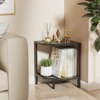 Creso hom Corner Shelf Stand, 2 Tier Industrial Corner Bookshelf - Image 2