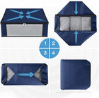 HomeHacks 10-Pack Clothes Organizer Storage Bags, 35L Storage Bins, Blue - Image 3