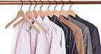 Amber Home 24 Pack Stylish Thin Solid Wooden Shirt Dress Hangers, Sturdy Natural Slim Wood Coat Jacket Hangers with Non-Lacquer Smooth Surface, Extra Space Saving Clothes Hangers (Natural, 24) - Image 6