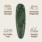 Natural Marble Vanity Tray, 16.6"x4.6", Green - Image 3