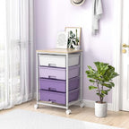 SYKIARIOL Rolling Cart with Drawers, 4-Drawer Utility Cart, Purple - Image 2