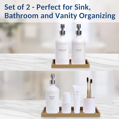 Spacewiser Countertop & Vanity Silicone Tray – 2 PC (11.7" & 7.7") Set - Image 4