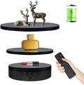 Remote Motorized Rotating Display Stand Turntable Motorized Lazy Susan with 5.74/7.08/8.66 inch Replacement Cover for Photography Products and Shows (Black) by ZLMONDEE