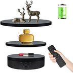 Remote Motorized Rotating Display Stand Turntable Motorized Lazy Susan with 5.74/7.08/8.66 inch Replacement Cover for Photography Products and Shows (Black) by ZLMONDEE