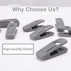 Velvet Hangers Clips, Pants Hangers Velvet Clips(60pc, Grey) - Image 4