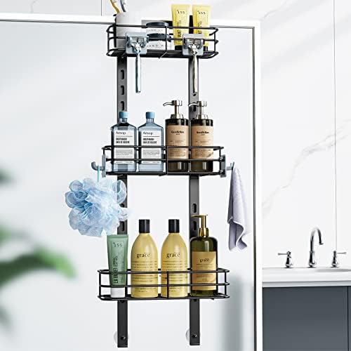 ODesign 3-Tier Over the Door Shower Caddy Hanging,Black - Image 7