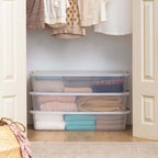 3 Pack 50QT Stackable Plastic Storage Bins With Lids - Image 5