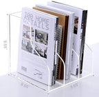 HeZone Desk File Organizer, Acrylic Magazine File Holder with 3 Vertical Compartments Rack File Sorter for Office Home Classroom Desk Organization, Clear… - Image 4